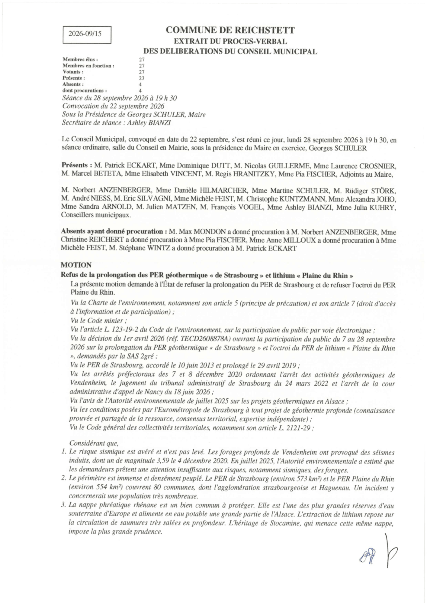 D&eacute;lib&eacute;ration partie 1